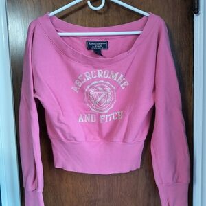 Abercrombie & Fitch Pink Cropped Sweatshirt